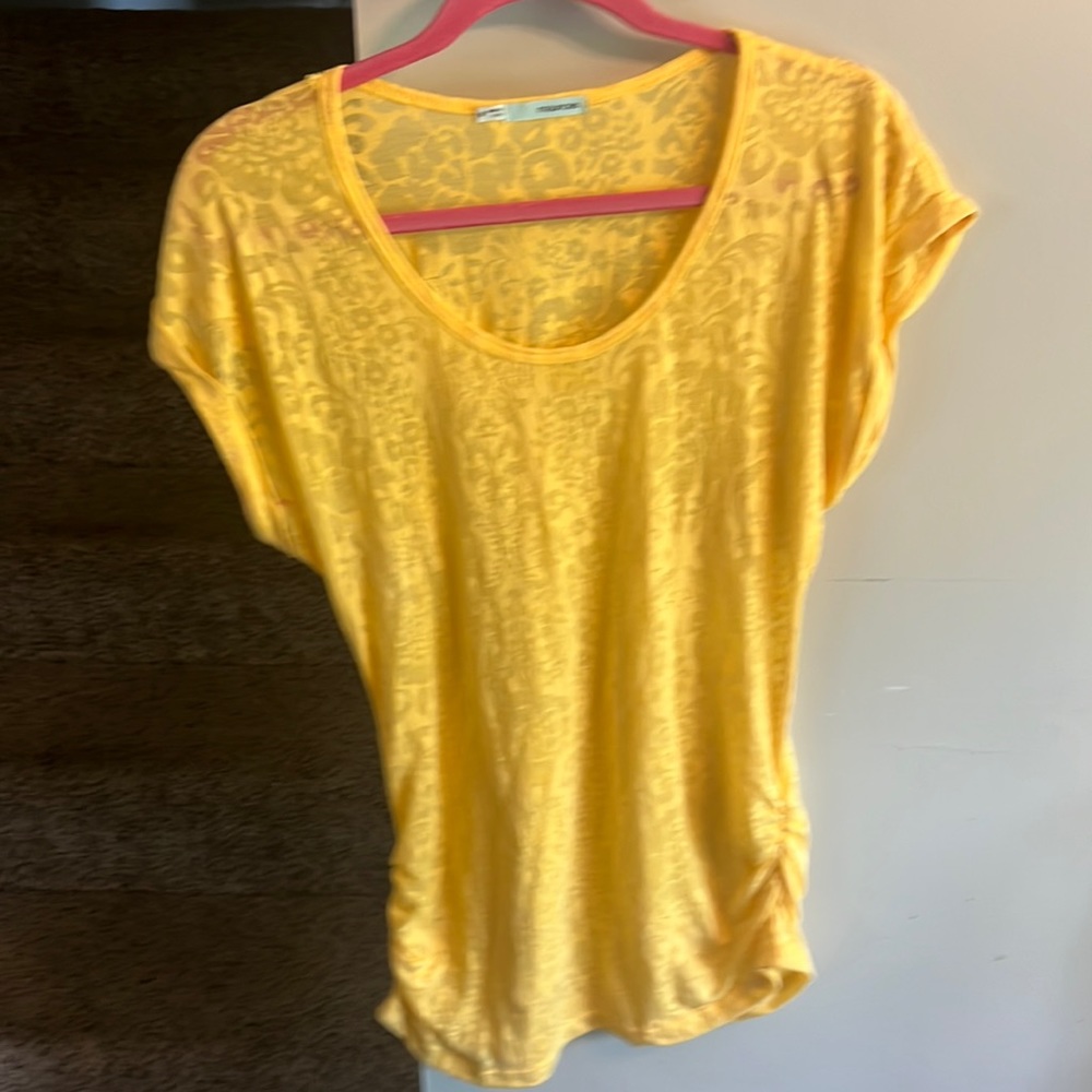 Maurices T-shirt, womens, yellow, medium
